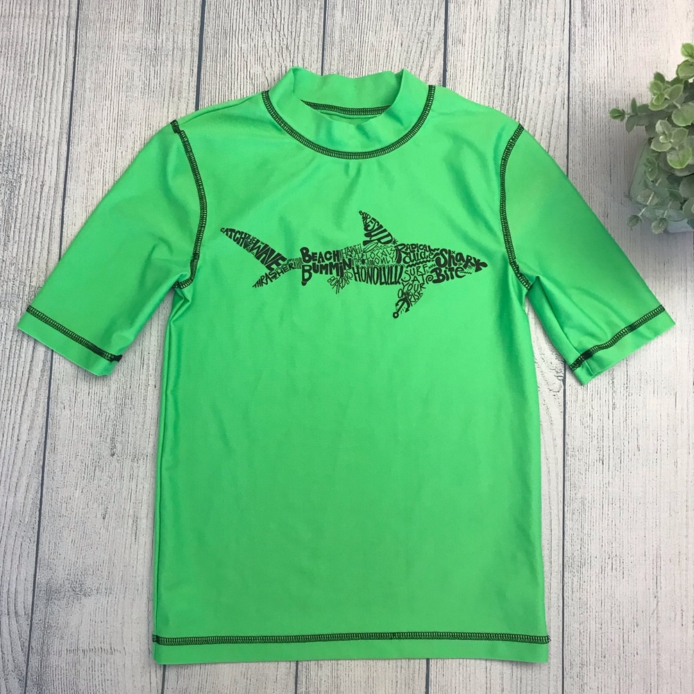 Boys Rashguard Green Medium/8-10
